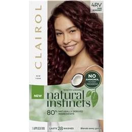 Clairol Natural Instincts Hair Colour 4rv Burgundy Semi Permanent Each