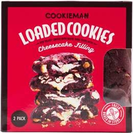 Cookieman Loaded Red Velvet Cheesecake Filled Cookies 2 Pack