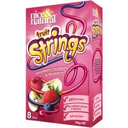 Nice & Natural Fruit Strings Strawberry 136g