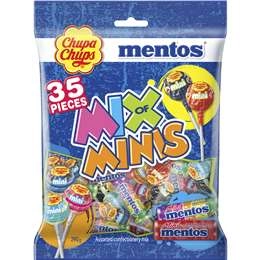 Chupa Chups Mentos Mix Of Minis 35 Pieces 290g