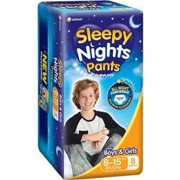 Babylove Sleepynights Pants 8-15 Years (27-57kg) 8 Pack