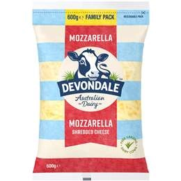 Devondale Shredded Mozzarella Cheese 600g