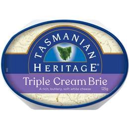 Tasmanian Heritage Triple Cream Oval Cheese 125g