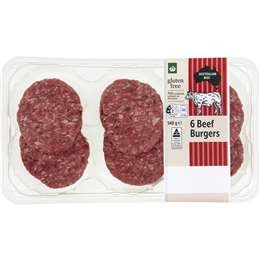 Woolworths Beef Burgers  6 Pack