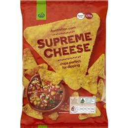 Woolworths Supreme Cheese Corn Chips 175g