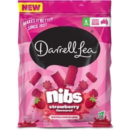 Darrell Lea Nibs Strawberry Flavoured 200g