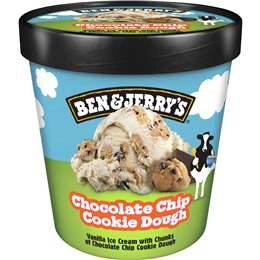 Ben & Jerry's Ice Cream Tub Chocolate Chip Cookie Dough 458ml