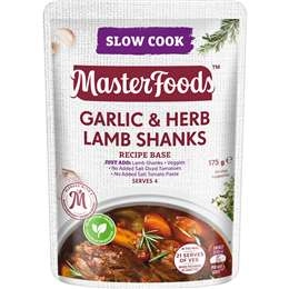 Masterfoods Garlic & Herb Lamb Shanks Slow Cook Recipe Base 175g