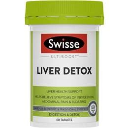 Swisse Ultiboost Liver Detox Tablets For Digestiive Health 60 Pack