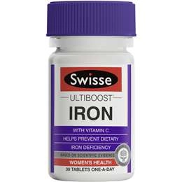 Swisse Ultiboost Iron Tablets Helps Relieve Fatigue 30 Pack