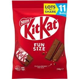 Kitkat Milk Chocolate 11 Mini Bars Share Pack 154g