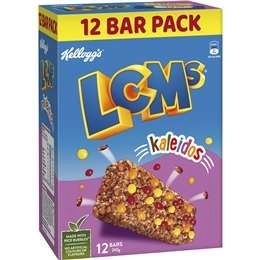 Kellogg's Lcms Kaleidos Rice Bubbles Snack Bars 12 Pack