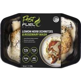 Fast Fuel Lemon Herb Schnitzel & Rosemary Mash 350g