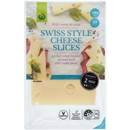 Woolworths Swiss Cheese Slices 200g