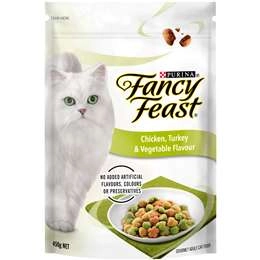 Fancy Feast Adult Chicken, Turkey & Vege Flavour Dry Cat Food 450g