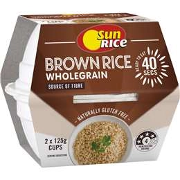 Sunrice Microwave Brown Rice Cup  125g X 2 Pack