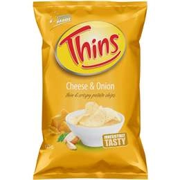 Thins Cheese & Onion Chips 175g