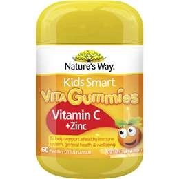 Nature's Way Kids Smart Vita Gummies Vitamin C + Zinc 60 Pack