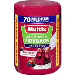 Multix Colour Scents Tidy Bags Medium Berry Scent 70 Pack