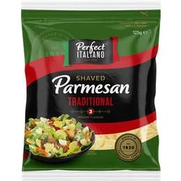 Perfect Italiano Parmesan Cheese Grated Shaved  125g