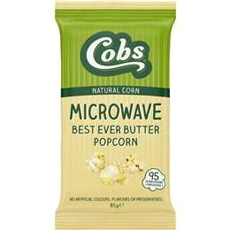 Cobs Microwave Pop Corn Best Ever Butter 85g