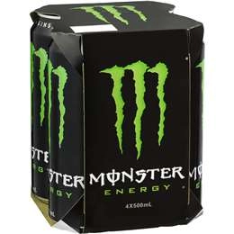 Monster Energy Green Multipack Cans 500ml X4 Pack