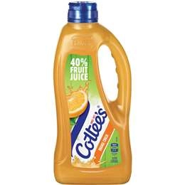 Cottee's Orange Cordial Orange Crush With 40% Fruit Juice Bottle 1l