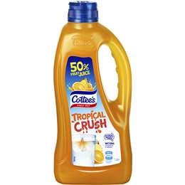 Cottee's Tropical Cordial Tropical Crush 40% Fruit Juice Bottle 1l