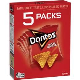 Doritos Corn Chips Cheese Supreme  5 Pack