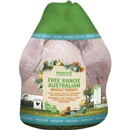 Macro Free Range Fresh Whole Turkey Medium 4 - 4.9kg