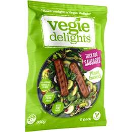 Vegie Delights Thick Bbq Plant Based Sausages 300g