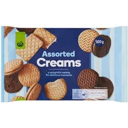 Woolworths Creams Assorted Biscuits 500g