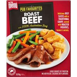 On The Menu Roast Beef Frozen Meal  320g