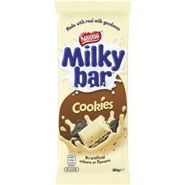 Nestle Milkybar Milk & Cookies 180g Block