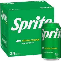 Sprite Lemonade Soft Drink Cans 375ml X24 Pack