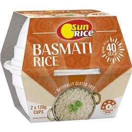 Sunrice Microwave Basmati Rice Cup  120g X 2 Pack