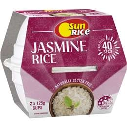 Sunrice Microwave Jasmine Rice Cup  125g X 2 Pack