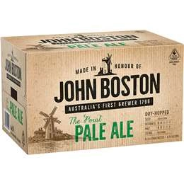 John Boston Pale Ale Bottles 330ml X 24 Case