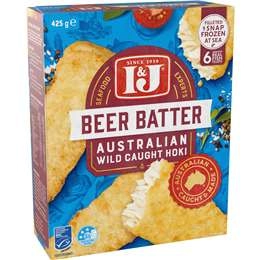 I&j Australian Hoki Fish Beer Battered 425g