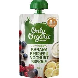 Only Organic Banana Berries Yoghurt Banana Berries & Yoghurt 120g