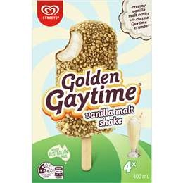 Streets Golden Gaytime Vanilla Malt Shake 4 Pack