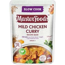 Masterfoods Mild Chicken Curry Slow Cook Recipe Base 175g