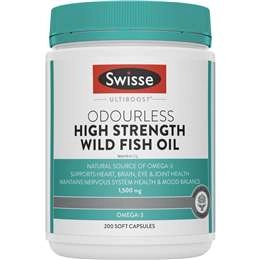 Swisse Ultiboost Odourless High Strength Wild Fish Oil 200 Pack