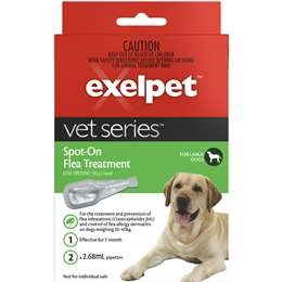 Exelpet Vet Series Treatment Spot On Flea Large Dog 2 Pack