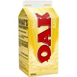 Oak Banana Flavoured Milk 600ml