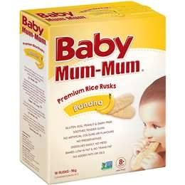 Baby Mum-mum Snack Banana Rice Rusk 18 Pack