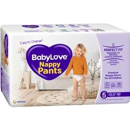 Babylove Nappy Pants Size 5 (12-17kg) 50 Pack