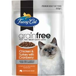 Fussy Cat Grain Free Adult Dry Cat Food Chicken &turkey With Cranberry 500g