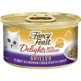 Fancy Feast Adult Delights Turkey & Cheddar Cheese Wet Cat Food 85g