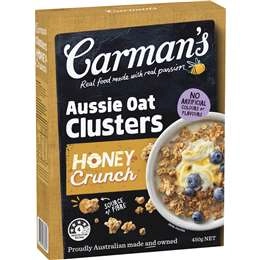 Carman's Clusters Aussie Oat Honey Crunch 450g